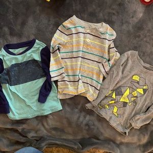 Three boys long sleeves: size 12 month